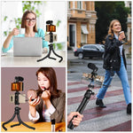 PULUZ Mini Octopus Flexible Tripod Holder with Ball Head & Phone Clamp + Tripod Mount Adapter & Long Screw for SLR Cameras, DJI, Insta360, GoPro and Other Action Cameras, Cellphone, Size: 30cmx5cm, 30cm Tripod + Phone Clamp