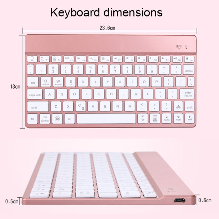 508A Detachable Bluetooth Keyboard + Horizontal Flip Leather Tablet Case with Holder & Colorful Backlight for iPad Pro 9.7 inch, iPad Air, iPad Air 2, iPad 9.7 inch (2017), iPad 9.7 inch (2018), 508A Blue, 508A Champagne Gold