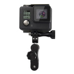 PULUZ CNC Aluminum Ball Joint Mount with 2 Long Screws for GoPro, Insta360, DJI and Other Action Cameras, CN Stock