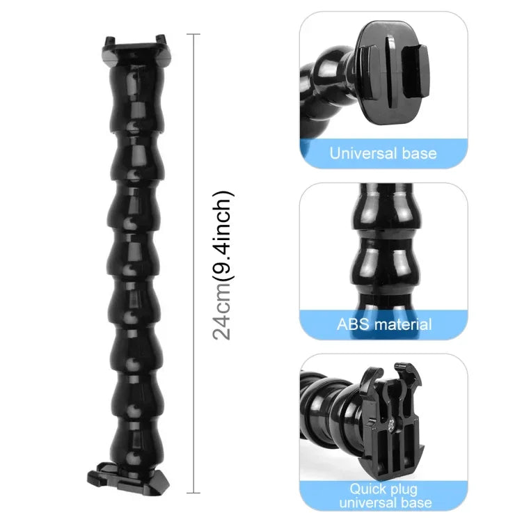 PULUZ Action Sports Cameras Jaws Flex Clamp Mount for GoPro, Insta360, DJI and Other Action Cameras, Jaws Mount