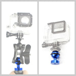 PULUZ CNC Aluminum Ball Head Adapter Mount for GoPro, Insta360, DJI and Other Action Cameras, Diameter: 2.5cm, CNC Aluminum (Blue), CNC Aluminum (Red), CNC Aluminum (Black)