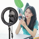 PULUZ 7.9 inch 20cm USB RGB Dimmable LED Dual Color Temperature LED Curved Light Ring Vlogging Selfie Photography Video Lights with Phone Clamp, 7.9 inch RGBW