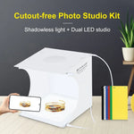 PULUZ Mini LED Photography Shadowless Light Lamp Panel Pad + Studio Shooting Tent Box, Acrylic Material, 20cm x 20cm Effective Area, 20cm(2 LED) + Shadowless Light
