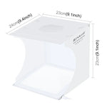 PULUZ Mini LED Photography Shadowless Light Lamp Panel Pad + Studio Shooting Tent Box, Acrylic Material, 20cm x 20cm Effective Area, 20cm(2 LED) + Shadowless Light