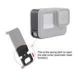 PULUZ Metal Battery Side Interface Cover for GoPro HERO13 Black /12 Black /11 Black /10 Black /9 Black, Metal Plastic Side Cover
