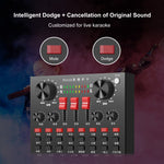 PULUZ Live Broadcasting Sound Card Bluetooth Karaoke Singing Recording Sound Mixer for Mobile Phone / Computer / Laptop / Tablet PC, Chinese Version, Chinese Version