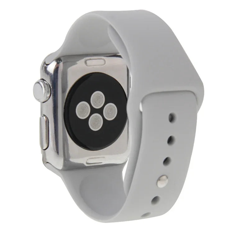For Apple Watch Sport 42mm High-performance Longer Rubber Sport Watch Band with Pin-and-tuck Closure