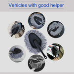 KANEED SL-915 Car Dash Duster Washable Microfiber Interior and Exterior Surface Cleaner Wax Treated Professional Detailing Tool, Size: 34 x 19cm, Surface Cleaner, UK Stock Surface Cleaner, US Stock Surface Cleaner, Surface Cleaner Blue