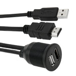 USB 2.0 & HDMI (Type-A) Male to Female Extension Cable, Length: 2m, USB 2.0 & HDMI (Type-A) Male to Female