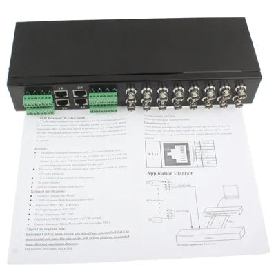 16CH Passive UTP Video Transceiver Rack Mount Style for CCTV