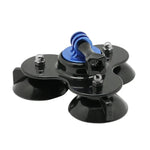 Triangle Direction Suction Cup Mount with Tripod Mount + Handle Screw for GoPro, Insta360, DJI and Other Action Cameras