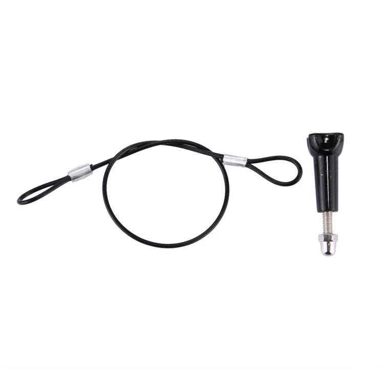 Stainless Steel Lanyard / Tether with Screw for GoPro HERO11 Black/HERO10 Black / HERO9 Black /HERO8 Black /7 /6/ 5 /5 Session /4 /3+ /3 /2 /1, Length: 31.5cm