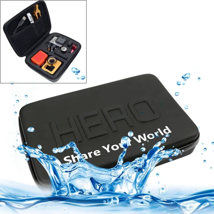 Shockproof Waterproof Portable Travel Case for GoPro, Insta360, DJI and Other Action Cameras Accessories, Size: 22cm x 16cm x 7cm, Size: 22cm x 16cm x 7cm