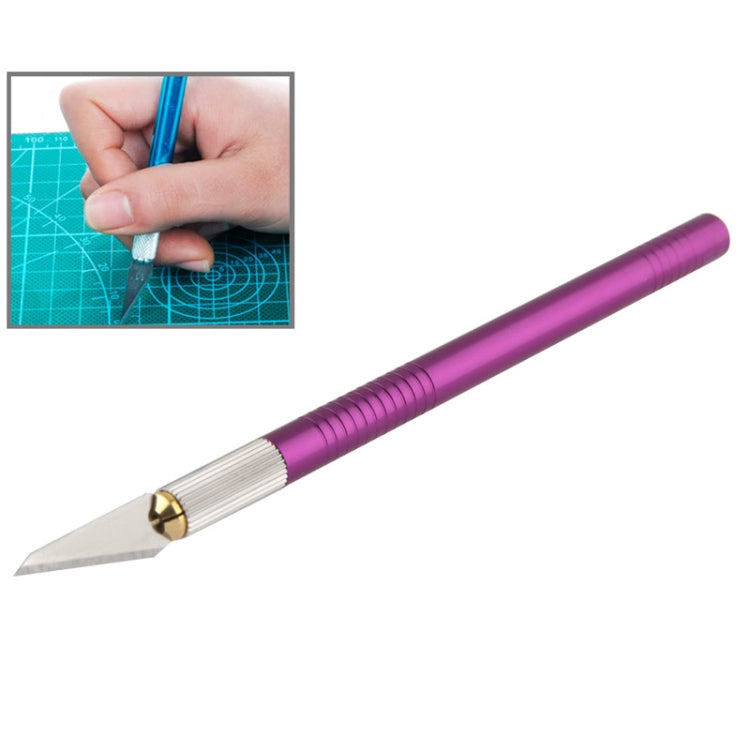 WLXY-9310, WLXY Tool Precision Knife with Replaceable Blade for Mat Carving / Scoring / Trimming, OAL: 145mm, Size: 121mm x 6mm Diameter, WLXY-9310, WLXY-9310 Purple, WLXY-9310 Blue