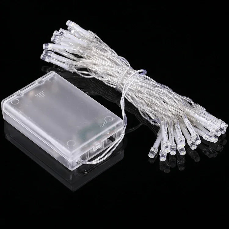 For Christmas Party, 30 LED, RGB Light, 2-Mode Flash, Battery Powered, 3m 4-color RGB