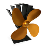 YL603 Eco-friendly Aluminum Alloy Heat Powered Stove Fan with 4 Blades for Wood / Gas / Pellet Stoves