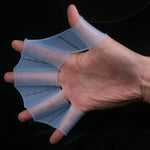 Silicone Swimming Web Fins Hand Flippers Training Gloves, S, Size: S Magenta, Size: S Blue