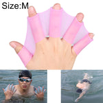 Silicone Swimming Web Fins Hand Flippers Training Gloves, M, Size: M Magenta, Size: M Blue