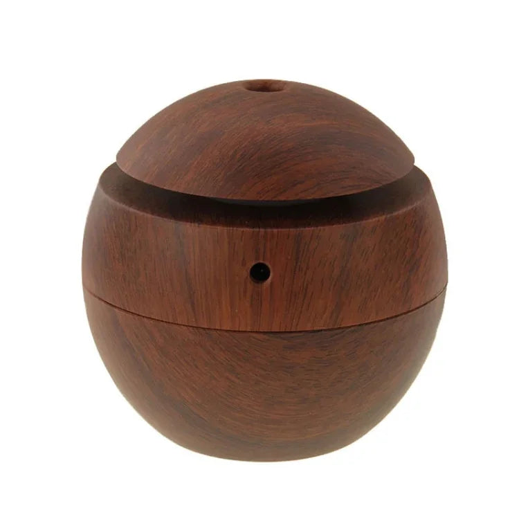 LM-X1 USB Rechargeable Wood Texture 3W Ultrasonic Aroma Air Humidifier, LM-X1
