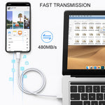 USB to 8 Pin Synchronous Data Charging Cable, Cable Length: 1m, 1m, 3m