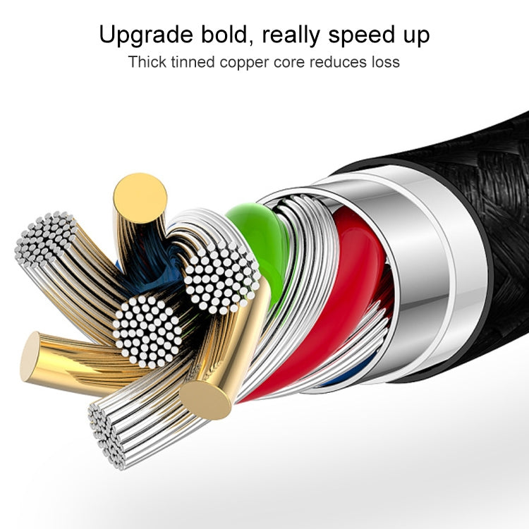 1m Nylon Netting USB Data Transfer Charging Cable For iPhone, iPad, Compatible with up to iOS 15.5