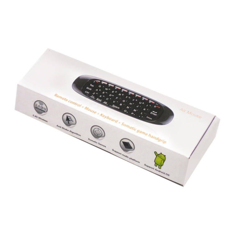C120 T10 Fly Air Mouse 2.4GHz Rechargeable Wireless Keyboard Remote Control for Android TV Box / PC, Wireless Keyboard