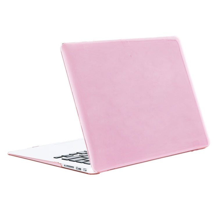 For MacBook Air 13.3 inch A1466 2012-2017 / A1369 2010-2012 Laptop Crystal Hard Protective Case, Grey, Pink