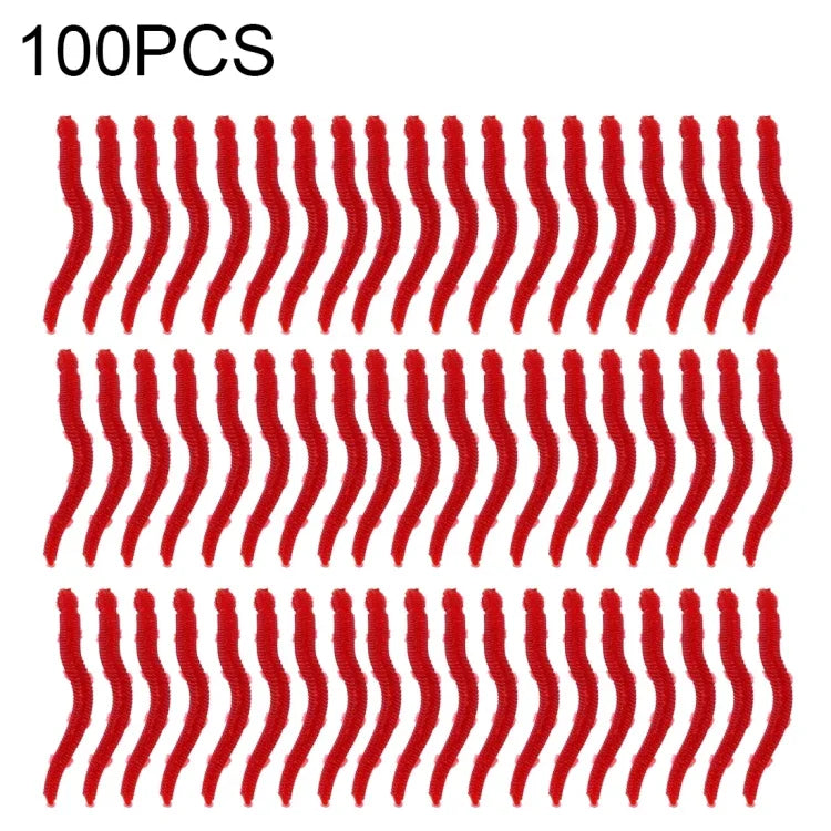 100 PCS Artificial Earthworm Fishing Lures Soft Silicone Worms Fishing Bait