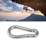 M6 Stainless Steel Carabiner Spring Hook Multi-tool Mountaineering Buckle Lock Camping Hook Rope, Inner Diameter: 5.8mm, M6