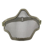 Half Face Net Mesh Style Protection Mask with Elastic Strap, Net Mesh Style Mask (Army Green)