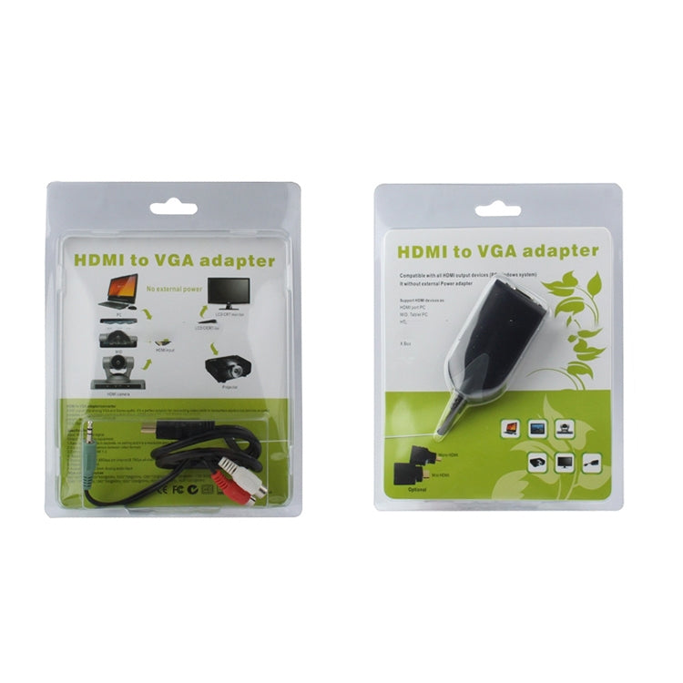 HDMI Male to VGA Female Adapter With Audio Cable, Length: 50cm