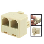 RJ11 Male to 2 RJ11 Female Socket Adapter Converter