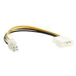 Motherboard Molex IDE 2-pin to 4-Pin ATX P4 12V ATX CPU Power Connector Adapter Cable, 2 Pin Male to 4 Pin Female