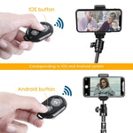 BRCMCOM Chip Universal Bluetooth 3.0 Remote Shutter Camera Control Self-timer, White, Black