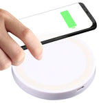 Universal QI Standard Round Wireless Charging Pad (White + Red), Black + White, White + Black, White, Grey+Black, White + Red