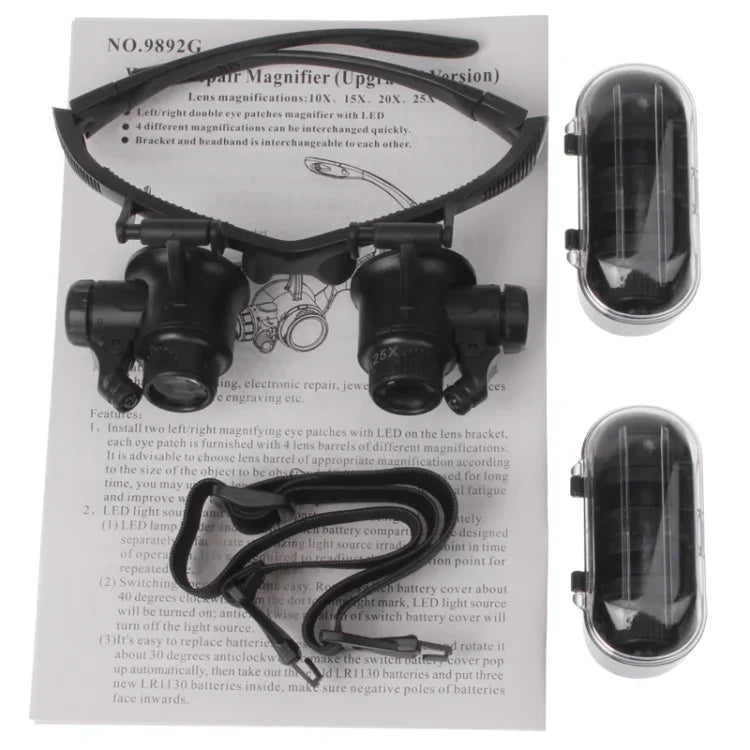 Upgraded Version Watch Repair Magnifier with Four Different Magnifications, 9892
