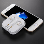 White Wire Body 3.5mm In-Ear Earphone with Line Control & Mic