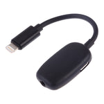 8 Pin to 8 Pin Charging Interface + 8 Pin Earphone Interface + 3.5mm Audio Interface Earphone Adapter, Black, Pink, Gold, Red, Silver