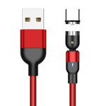 2m 2A Output USB to USB-C / Type-C Nylon Braided Rotate Magnetic Charging Cable, 2m Type-C