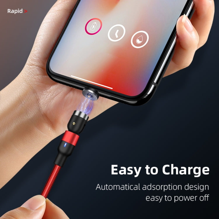 2m 2A Output USB to USB-C / Type-C Nylon Braided Rotate Magnetic Charging Cable, 2m Type-C