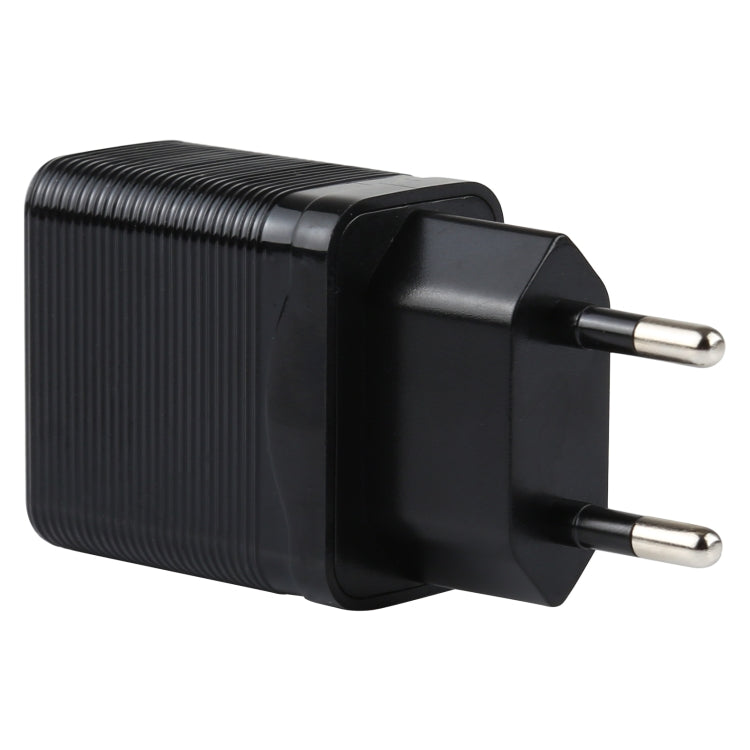 LZ-728 2 in 1 18W QC 3.0 USB Interface Travel Charger + USB to USB-C / Type-C Data Cable Set, EU Plug, Cable Length: 1m, with USB-C / Type-C Cable