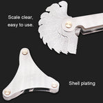 52 PCS Metric 60 Degrees +British 55 Degrees CR Stainless Steel Thread Gauge, 52 PCS Thread Gauge