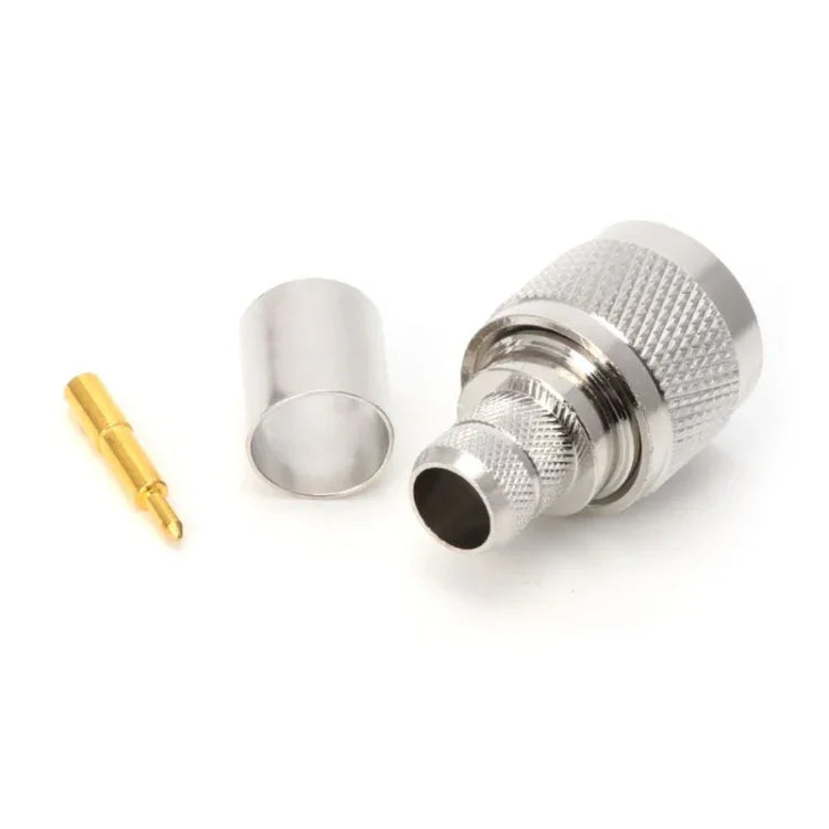 1 Set N Type Plug RF Connector Coaxial Adapter Converter for LMR400 RG8 Cable
