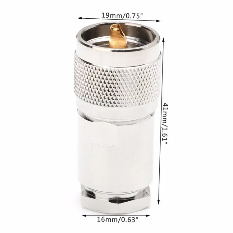 UHF Male PL259 Clamp Adapter