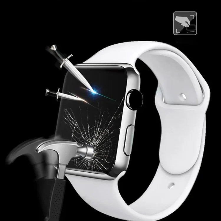 mocolo 0.33mm 9H 3D Round Edge Full Glue Tempered Glass Film (Black), Apple Watch Series 3 38mm, Apple Watch Series 3 42mm