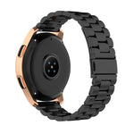For Xiaomi MI/Huawei Glory S1 Three Beads Stainless Steel Watch Wrist Strap 18mm, Black, Gold, Rose Gold, Colourful, Silver