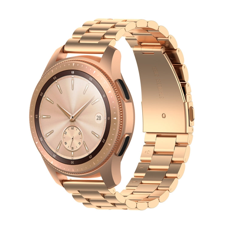 For Xiaomi MI/Huawei Glory S1 Three Beads Stainless Steel Watch Wrist Strap 18mm, Black, Gold, Rose Gold, Colourful, Silver