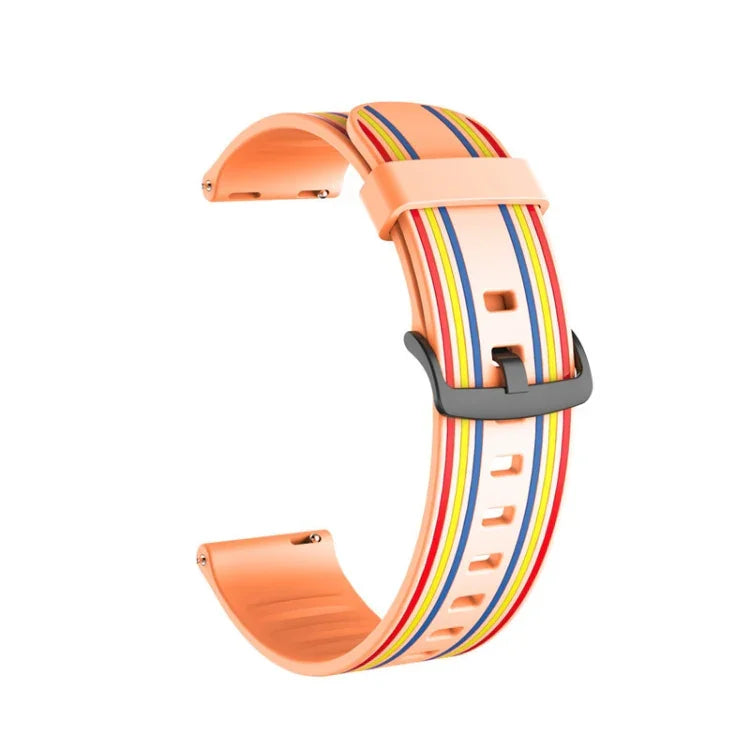20mm For Huami Amazfit GTS / Samsung Galaxy Watch Active 2 / Huawei Watch GT2 42MM Striped Silicone Strap