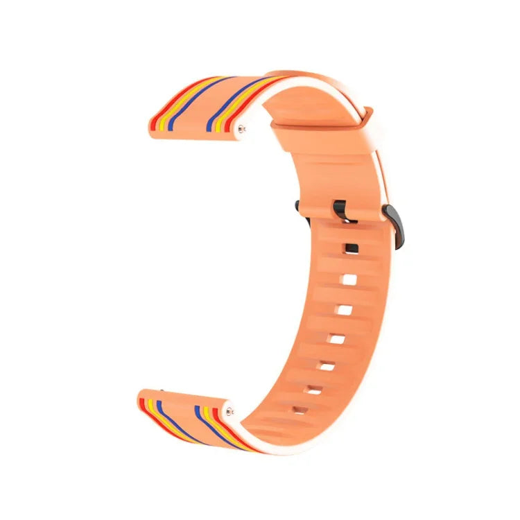 20mm For Huami Amazfit GTS / Samsung Galaxy Watch Active 2 / Huawei Watch GT2 42MM Striped Silicone Strap