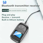 T14 2 in 1 Bluetooth Adapter Car Hands-free Call Bluetooth Receiver Transmitter with LCD Digital Display, T14